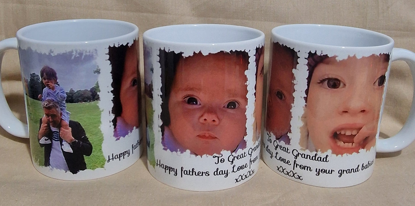 3 photo collage mug