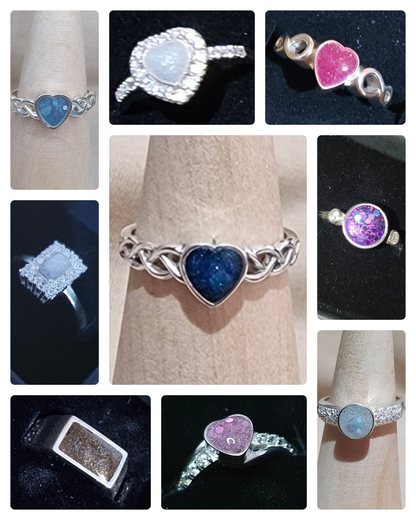 Sterling Silver double set oval Ring.